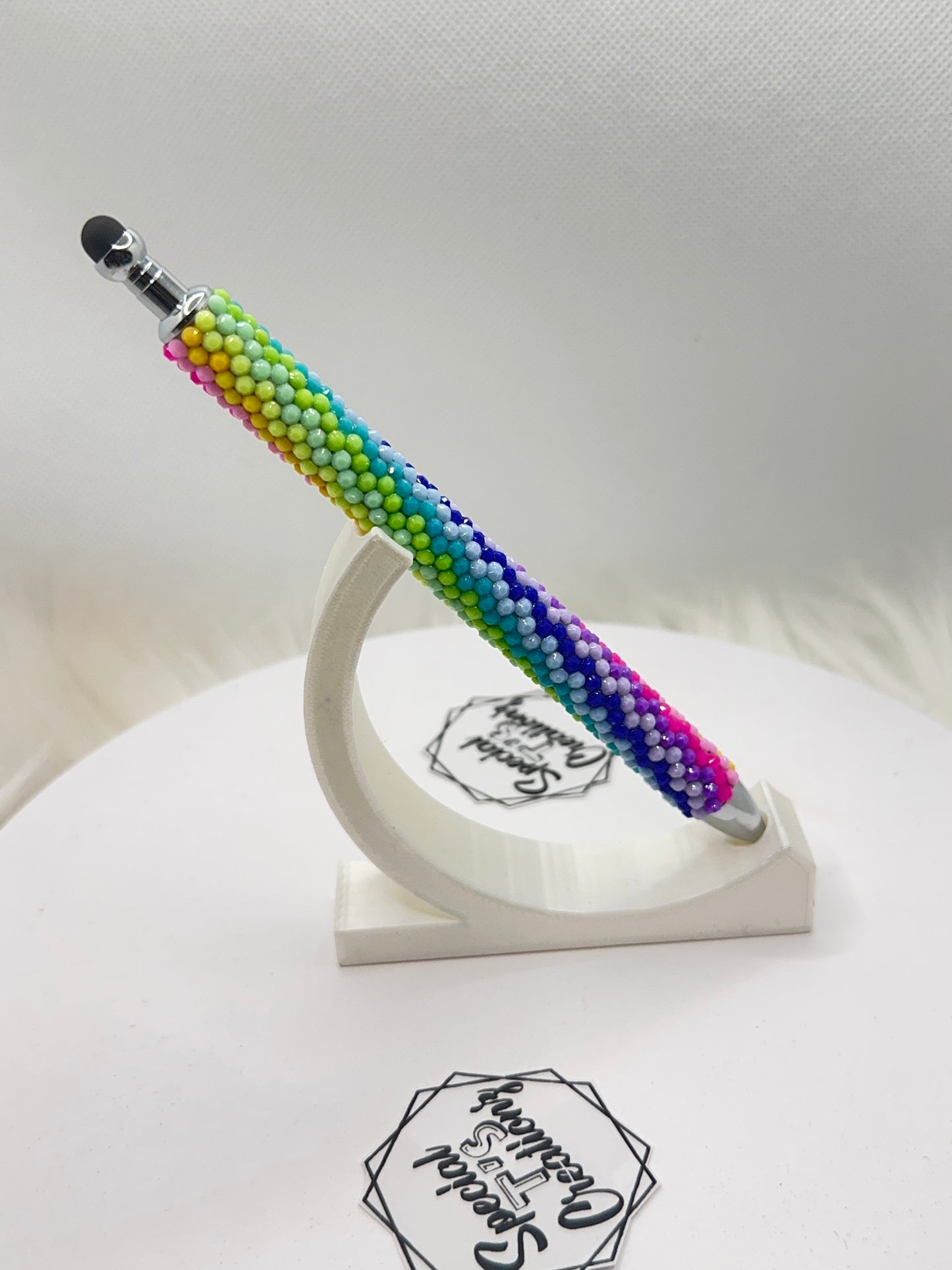 RTS -Rhinestone Pen_Pastel Rainbow Swirl