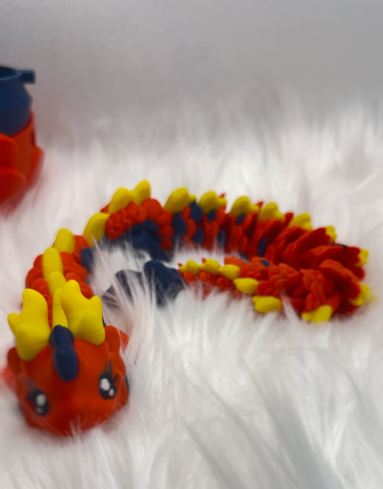 15" Cute Kaida Dragon w/Egg (Red/Navy/Yellow)