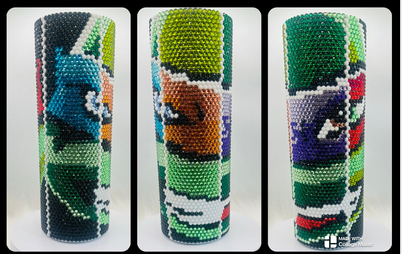 TMNT Faces_ 20oz Rhinestone Tumbler