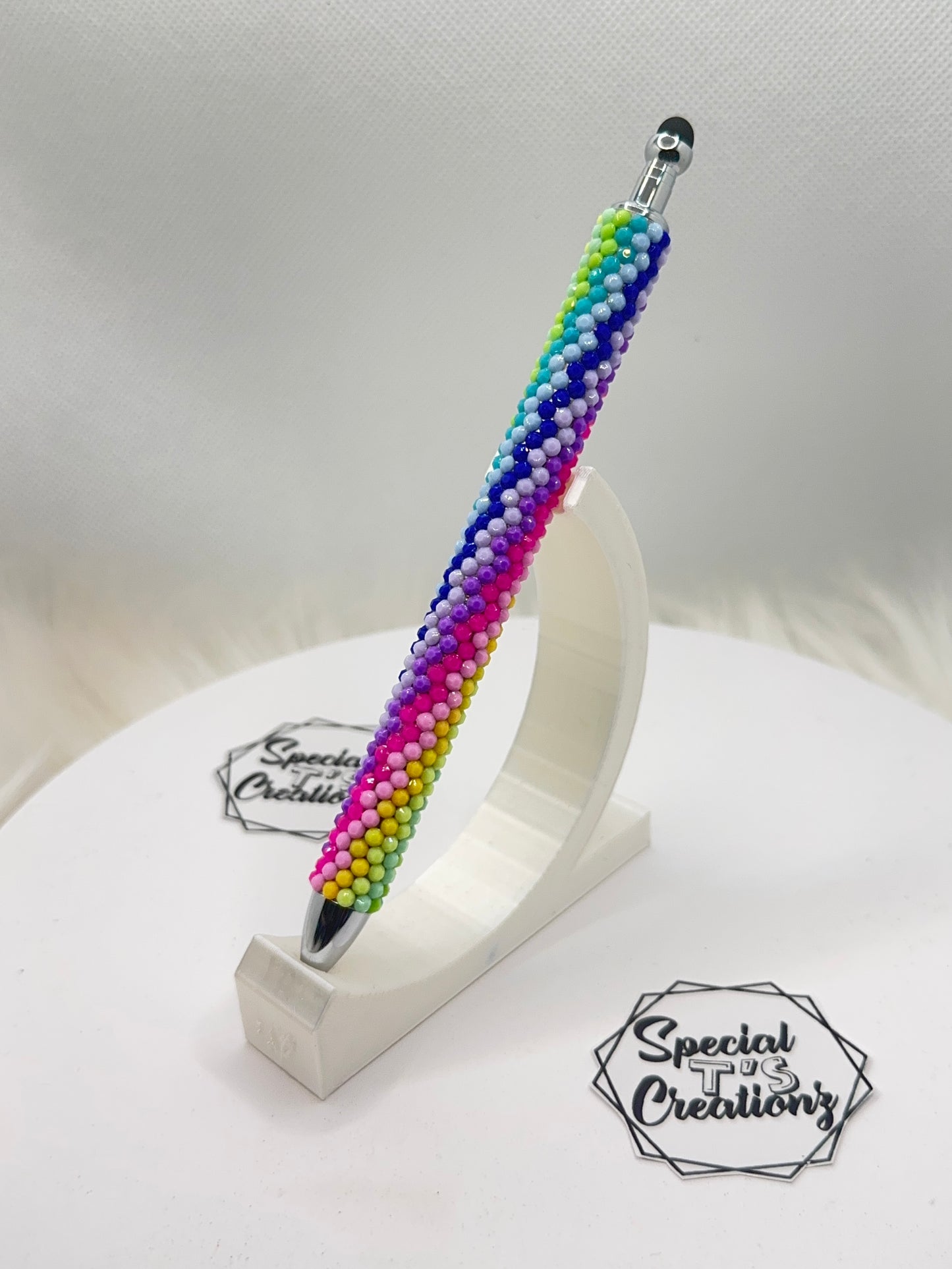 RTS -Rhinestone Pen_Pastel Rainbow Swirl