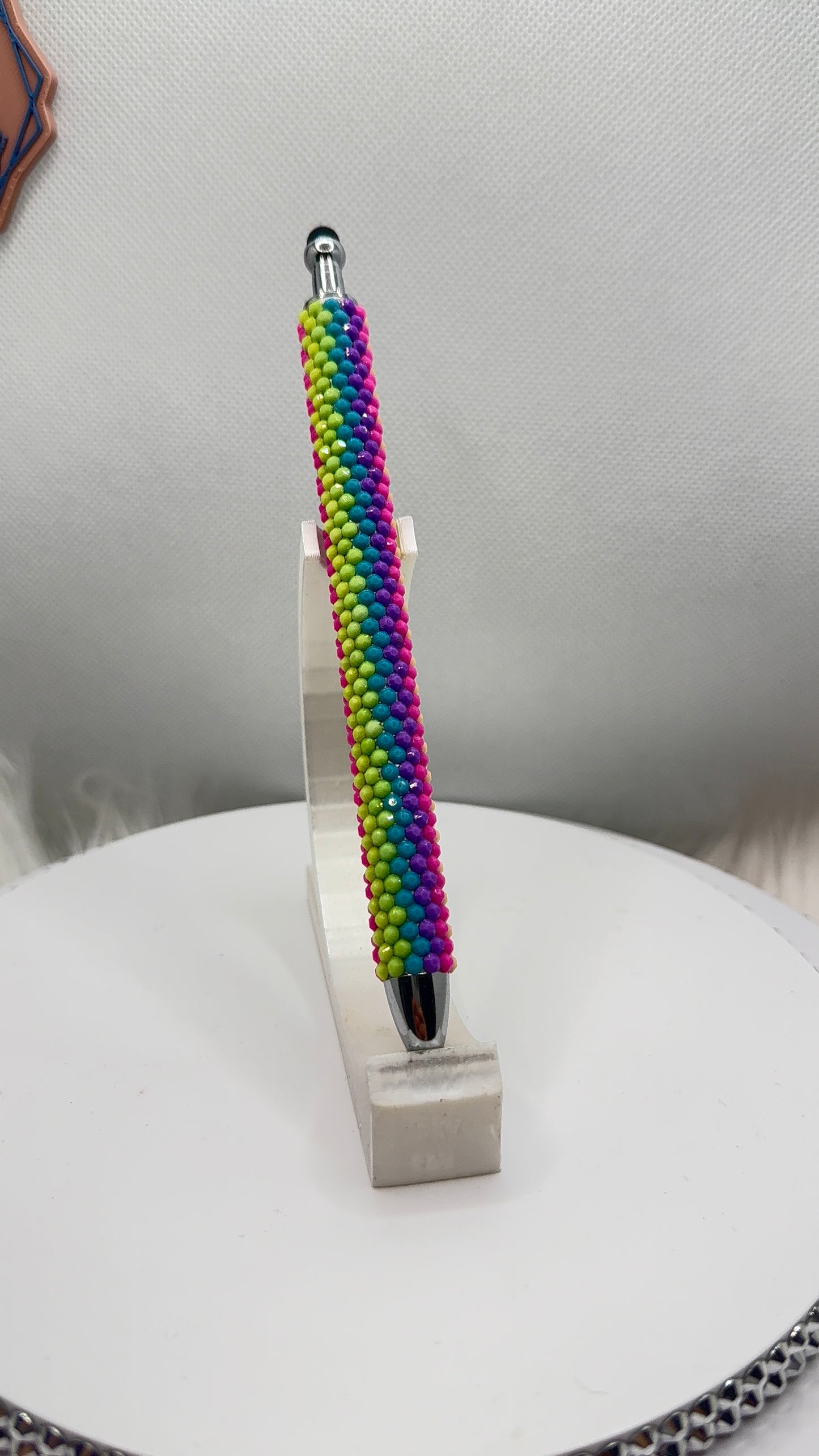 RTS -Rhinestone Pen_Candy Rainbow Stripes
