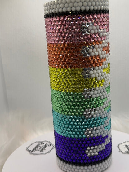 Pastel Chucks_ 20oz Rhinestone Tumbler