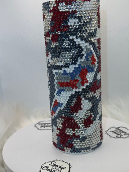 HouTex Camo_ 20oz Rhinestone Tumbler