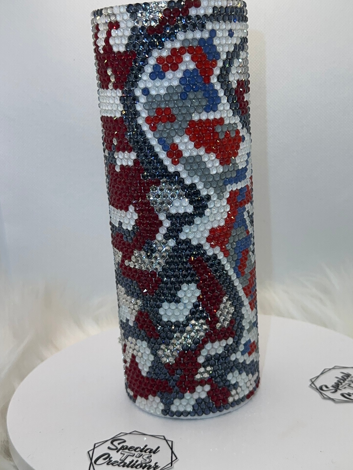 HouTex Camo_ 20oz Rhinestone Tumbler