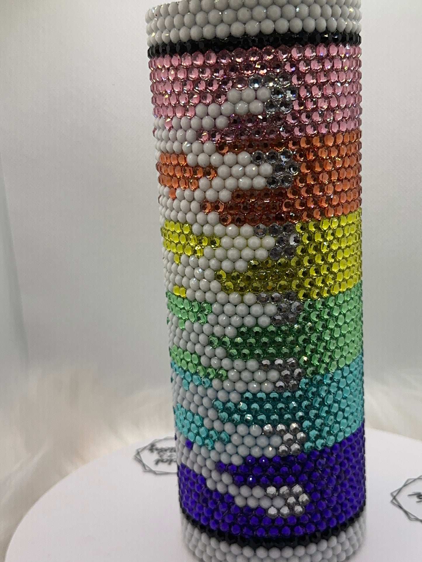 Pastel Chucks_ 20oz Rhinestone Tumbler