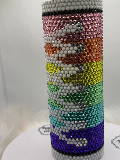 Pastel Chucks_ 20oz Rhinestone Tumbler