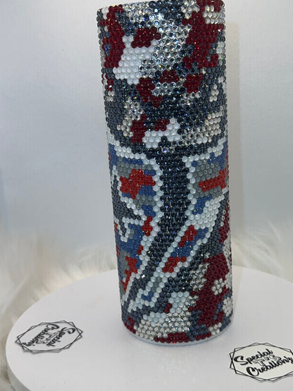 HouTex Camo_ 20oz Rhinestone Tumbler
