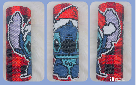 Bleu ALien Xmas_ 20oz Rhinestone Tumbler