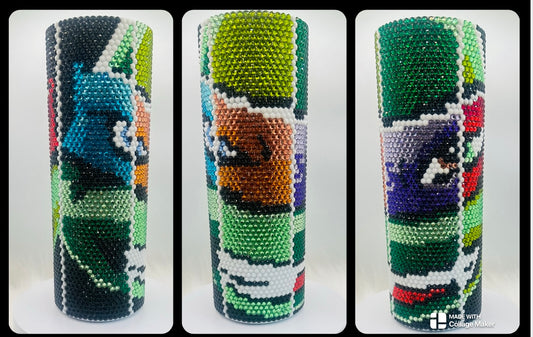 TMNT Faces_ 20oz Rhinestone Tumbler