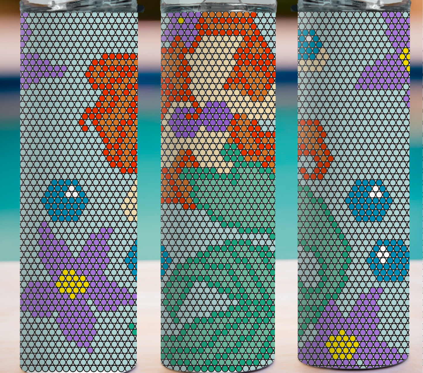 Mermaid Princess_ 20oz Rhinestone Tumbler