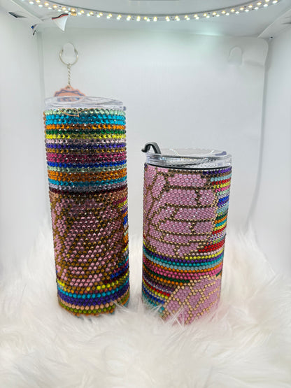 Cafecito Serape_ 20oz Rhinestone Tumbler