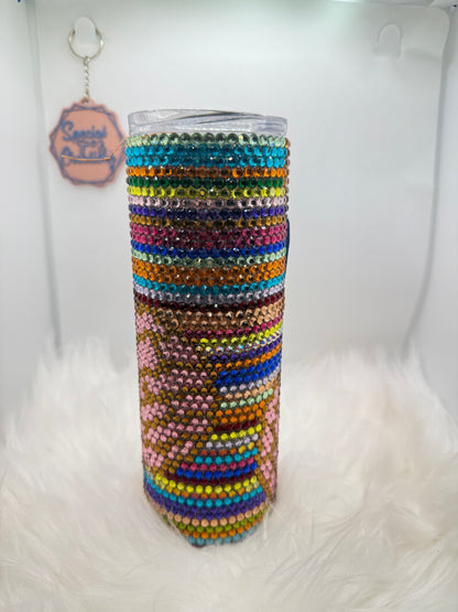 Cafecito Serape_ 20oz Rhinestone Tumbler