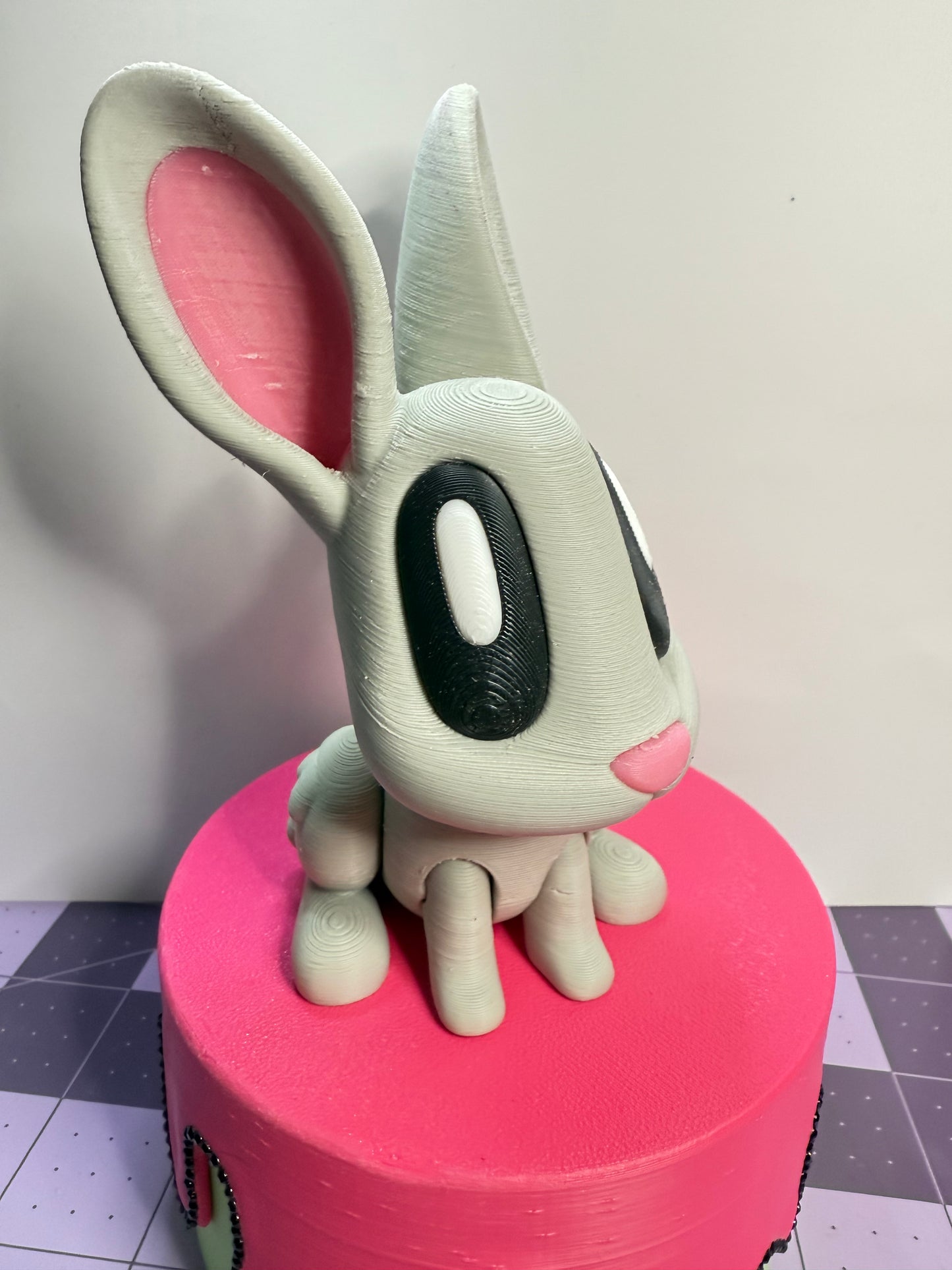 4.75" Grey Articulating Bunny