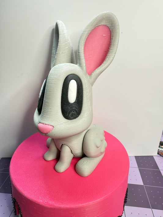 4.75" Grey Articulating Bunny
