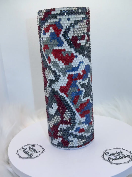 HouTex Camo_ 20oz Rhinestone Tumbler