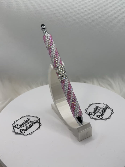 RTS -Rhinestone Pen_Luminous Pink Swirl